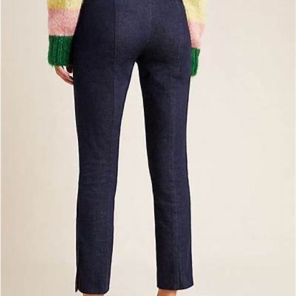Anthropologie slim straight leg dark denim pant. Clean front. New w/o tags - Picture 2 of 9